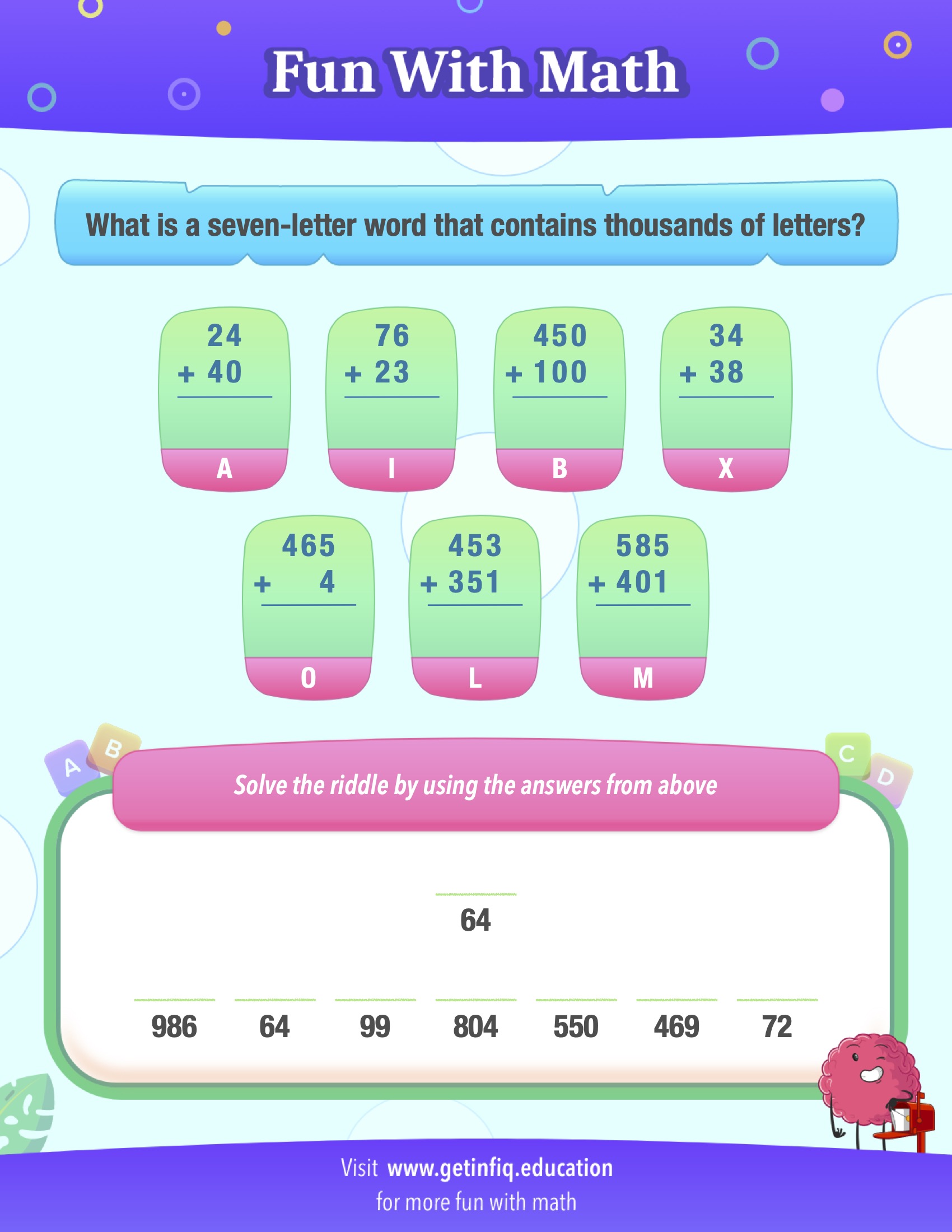 Grade 2 Math Riddle