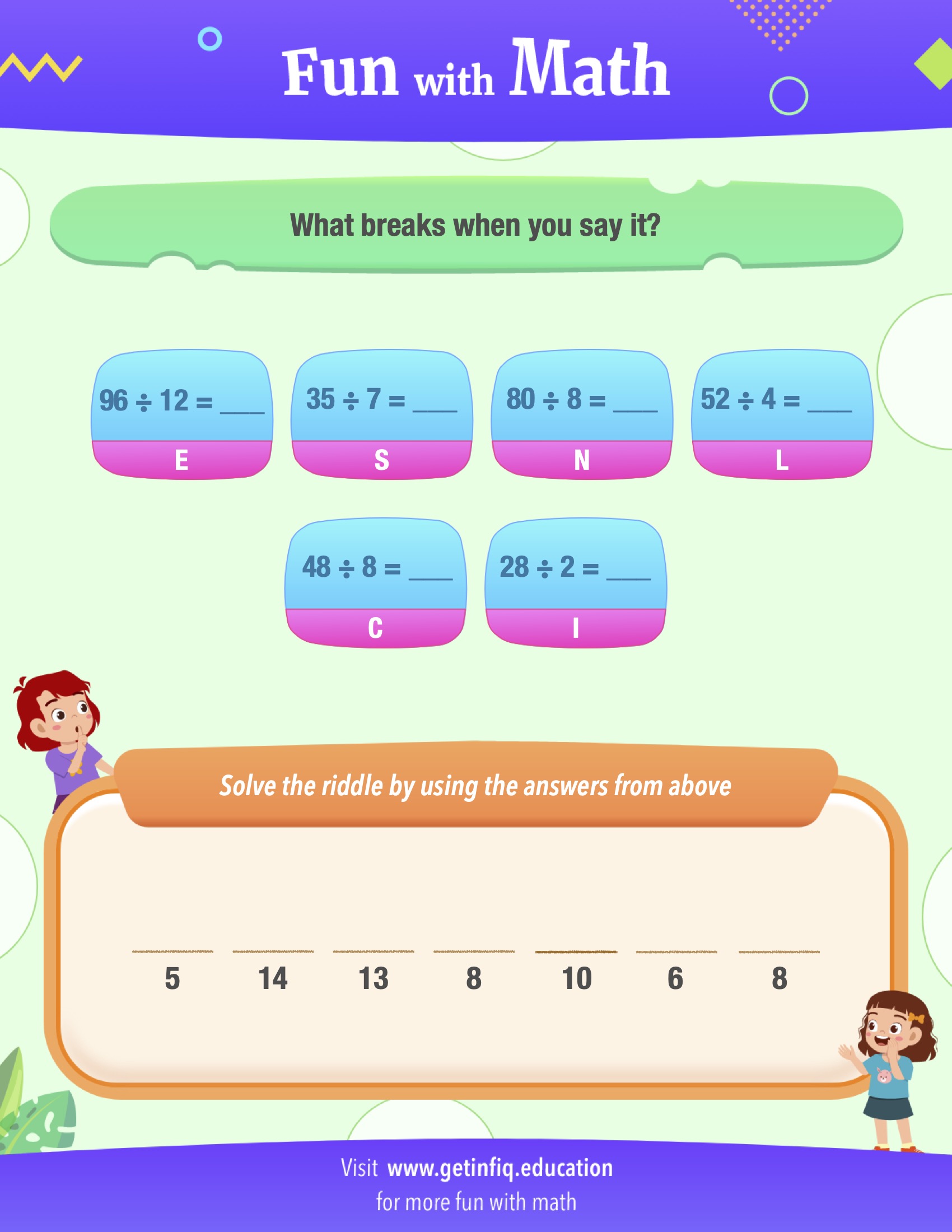 Grade 3 Math Riddle